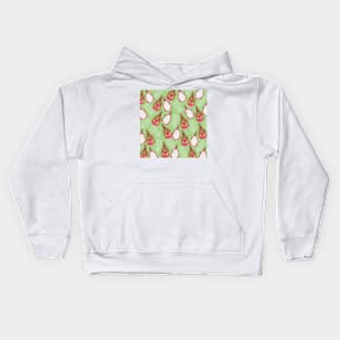 Dragon Fruit with Tropical Leaves Kids Hoodie